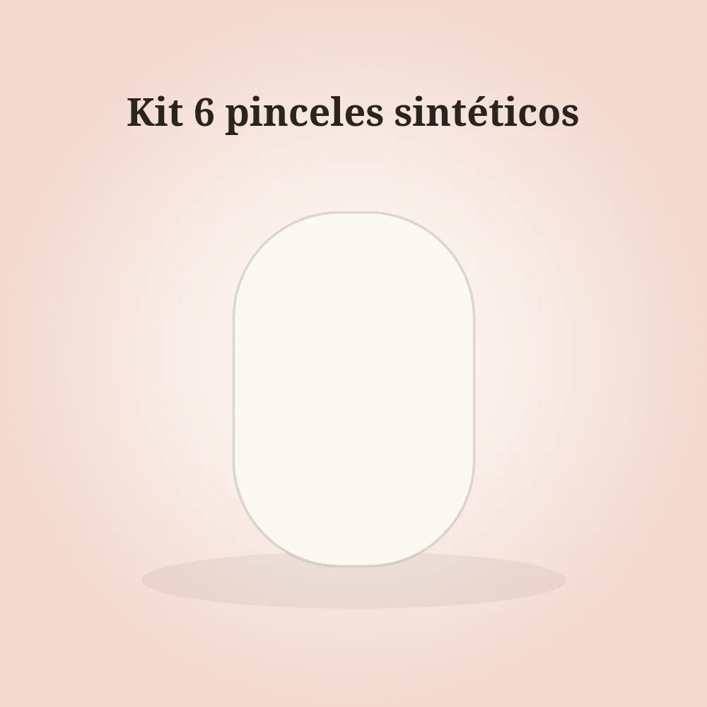 Kit 6 pinceles sintéticos