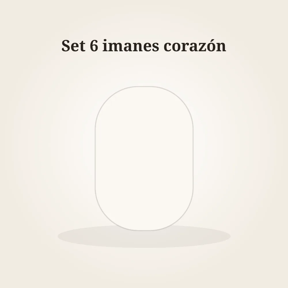 Set 6 imanes corazón
